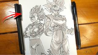 Como dibujar EL Goku  Superior Instinct y Vegeta Ego Superior