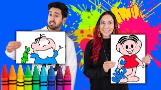 DESENHANDO A TURMA DA MÔNICA COM 3 CORES | Gabriel e Shirley 2.0