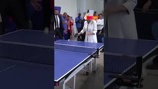 Queen Camilla, Brigitte Macron play table tennis amid state visit