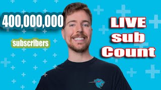 MrBeast to 400 MILLION Subscribers! - Live Sub Count