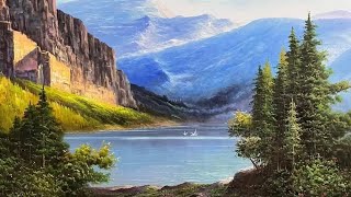 How to paint distant mountain landscape - Landscape acrylic painting / An Lam Art