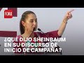 Así fue el discurso de Sheinbaum en el inicio de su campaña presidencial en el Zócalo - Las Noticias