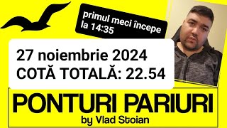 PONTURI PARIURI by Vlad Stoian | 27 noiembrie 2024