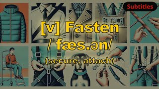 [v] Fasten meaning (secure, attach) with 5 examples