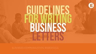 Guidelines for Writing Business Letters