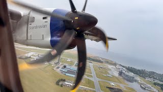 Scandinavian Airlines ATR 72-600 Rainy Takeoff from Copenhagen Kastrup | CPH-GOT