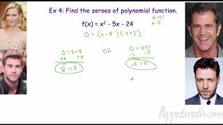 Traditional Algebra 1: Solving Quadratic Equations by Factoring 10.5 flippedmath