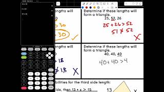 M2T5.2 - Classifying Triangles & Inequality Theorem - Triangle Inequality Theorem