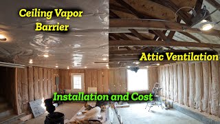Dream 2 Car Garage Build: Attic Ventilation and Vapor Barrier Installation and Cost Breakdown