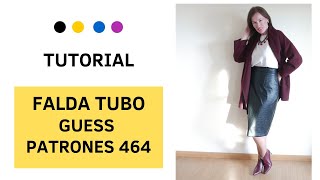 TUTORIAL FALDA TUBO GUESS PATRONES 464