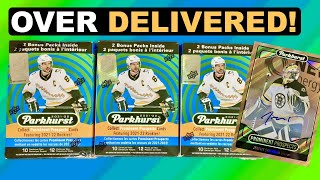 THIS makes up for it! - 2021-22 Upper Deck Parkhurst Hockey Retail Blaster Box Break x3