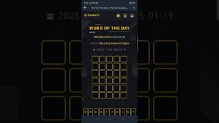 Today word of the day #WOTD #binance #wordoftheday