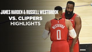 Russell Westbrook (40 PTS) & James Harden (28 PTS) Dominate Los Angeles Clippers | Highlights