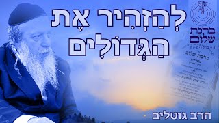 מהו בעבודה - להזהיר גדולים על קטנים - מאמרי הנשמה 69 - תש\