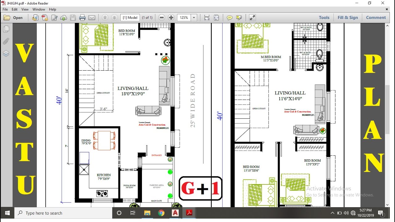 20x40 East Facing House Plan 20x40 East Facing House Plan