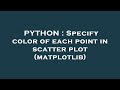 PYTHON : Specify color of each point in scatter plot (matplotlib)