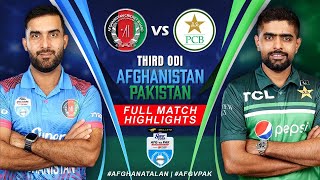 Afghanistan vs Pakistan Cricket Full Match Highlights (3rd ODI) | Super Cola Cup | ACB