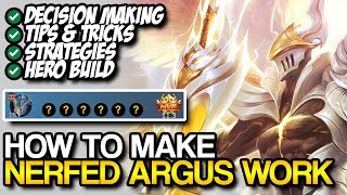 NERFED ARGUS GAME GUIDE || MOBILE LEGENDS ADVANCED SERVER ADJUSTMENT GAME GUIDE