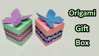 DIY Crafts Origami Butterfly Gift Box FYI|How I Make my Gift Butterfly Box Ideas| Easy Origami Wrap