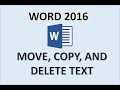 Word 2016 - Text & Paragraphs - How to Move Copy Rearrange & Delete a Paragraph on MS Document Pages