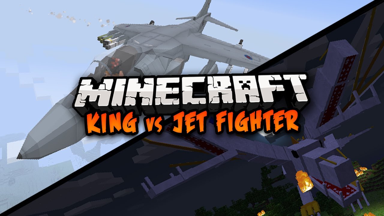 Minecraft Fighter Jet Vs The King Minecraft Mod Battle 1 17 Youtube