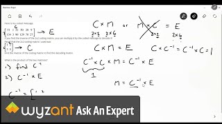 Unencrypting Message Using Inverse Matrix