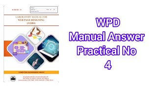 WPD (Web Page Designing) Manual Answer K Scheme Practical No. 4
