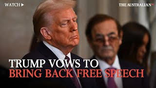 Trump to ‘bring back free speech’ and only recognise two genders