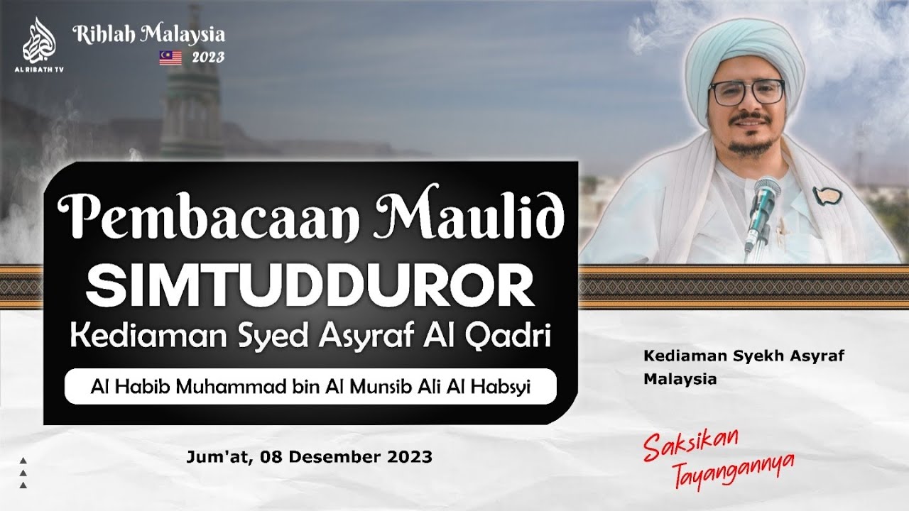 LIVE - PEMBACAAN MAULID SIMTUDDUROR BERSAMA AL HABIB MUHAMMAD BIN ALI ...