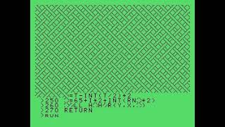 TI-99/4A Threaded Pattern v5 (cross patch, TI BASIC)