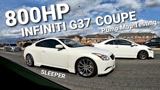 TURBO INFINITI G37 SLEEPER RIPPING IT - First Pulls - Audi RS3 1/4 Mile Runs