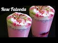 strawberry u0026 rose falooda summer special faluda making how to make royal falooda at home