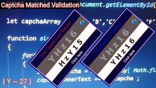 how to create captcha generator html css javascript | slys