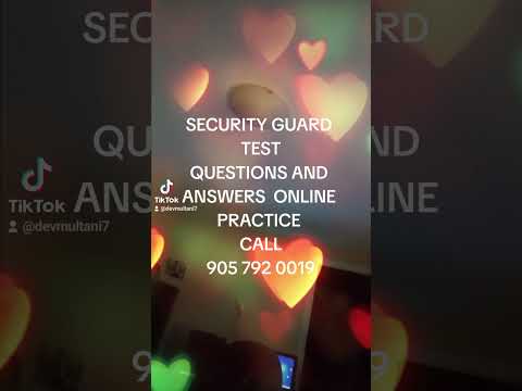 SECURITY GUARD TEST QUESTIONS AND ANSWERS ONLINE PRACTICE - YouTube