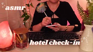 ASMR Hotel Check-In 👩🏻‍💼🌿 Soft-Spoken 🌿📝 Writing, Typing, Personal Attention, Ph
