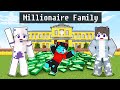 Adopted By MILLIONAIRE FAMILY in Minecraft!