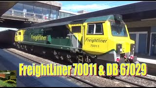 FreightLiner PowerHaul 70011 \u0026 DB 67029 Pass Stafford 30/6/15