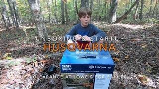 Husqvarna 125B leaf blower unboxing