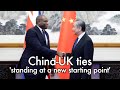 Hear what China and UK's top diplomats say to each other in the opening of their talks in Beijing