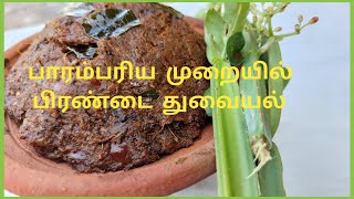 பாரம்பரிய  முறையில்  பிரண்டை  துவையல் | Pirandai  Thuvaiyal in Tamil  | Adament creeper recipe