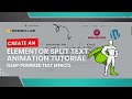 Elementor Split Text Animation Tutorial | GSAP Animation in Wordpress