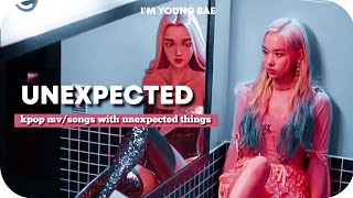 kpop mv/songs with unexpected things