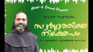 സ്വർഗ്ഗത്തിലെ നിക്ഷേപം /ആണ്ടുവട്ടം 19th ഞായർ / Fr. Michael /Fr. Michael Punnackal OCD