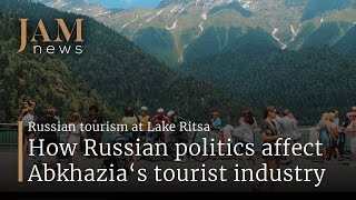 Lake Ritsa and Russian tourists - a trip