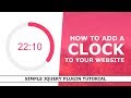 How to Display a Clock on Website - Simple jQuery Animated Clock - plugin - radialIndicator.js