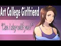Art College Girlfriend Spends the Night 💜 [First Sleepover] [Roleplay] [Flustered GF]