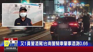 又1員警酒駕! 台南警騎車肇事酒測0.66