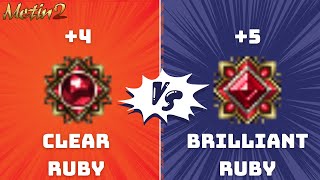 Metin2 Polska - ruby comparison (legendary matt vs mythic clear vs mythic brilliant) [ENG SUB]