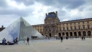 PARIS Louvre to Cathedral + Seine River Canal Walking Tour FRANCE 2021 💝 Real Time Virtual 4K ASMR