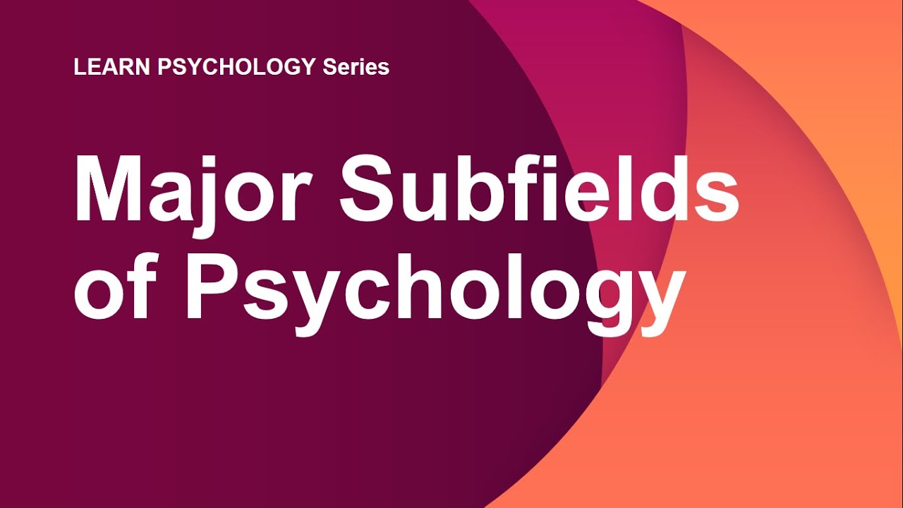 MAJOR Subfields Of Psychology - LEARN PSYCHOLOGY - YouTube